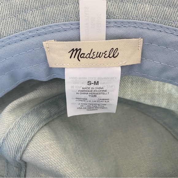 Madewell Short-Brimmed Bucket Hat S/M Light Blue - Picture 3 of 4